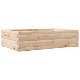 Berkfield Home Decorative Garden Planter 90x60x23 cm Solid Wood Pine in Light Brown - Size: 90 x 60 x 23 cm - thumbnail 3