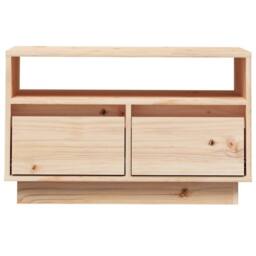 Berkfield Home TV Cabinet 60x35x37 cm Solid Wood Pine in Natural - Size: 60 x 35 x 37 cm - thumbnail 5