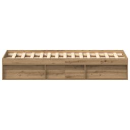 Berkfield Home Bed Frame without Mattress Artisan Oak 150x200 cm Engineered Wood in Brown - thumbnail 6