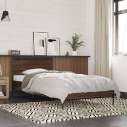 Berkfield Home Bed Frame without Mattress Brown Oak 75x190 cm Small Single - thumbnail 2