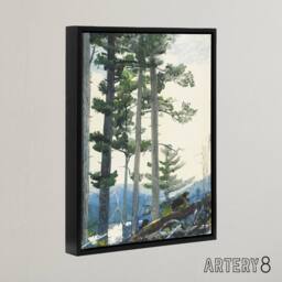 "Artery8 Winslow Homer Old Settlers Framed Canvas Wall Art Print - Size: W24"" x H32""" - thumbnail 2