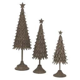 Lemon Pavilion Furniture and Decor Large Rustic Decorative Tree with Star - Metal - L12xW17xH56 cm Silver in White - thumbnail 4
