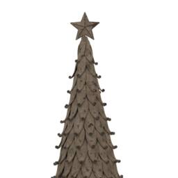Lemon Pavilion Furniture and Decor Large Rustic Decorative Tree with Star - Metal - L12xW17xH56 cm Silver in White - thumbnail 2