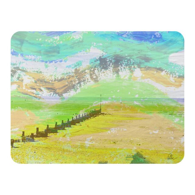 Benjamin Tate Design Yellow Beach Blanket in Natural - Size: 120 cm x 150 cm - image 1