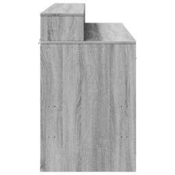 Berkfield Home Desk with LED Lights Grey Sonoma 120x55x91 cm Engineered Wood - Size: 120 x 55 x 91 cm - thumbnail 7