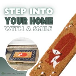 Marco Paul Multicoloured Coir Fox Doormat Insert 53x23cm in Orange - Size: 100 cm x 100 cm - thumbnail 5