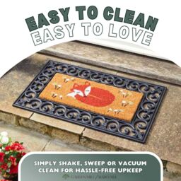 Marco Paul Multicoloured Coir Fox Doormat Insert 53x23cm in Orange - Size: 100 cm x 100 cm - thumbnail 6