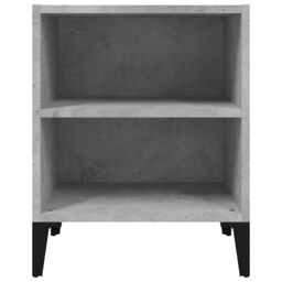 Berkfield Home Bed Cabinet with Metal Legs Concrete Grey 40x30x50 cm - Size: 40 x 30 x 50 cm - thumbnail 4