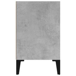 Berkfield Home Bed Cabinet with Metal Legs Concrete Grey 40x30x50 cm - Size: 40 x 30 x 50 cm - thumbnail 5