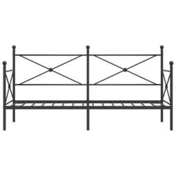 Berkfield Home Durable Day Bed without Mattress Black 75x190 cm Steel - thumbnail 5