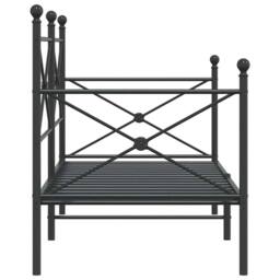 Berkfield Home Durable Day Bed without Mattress Black 75x190 cm Steel - thumbnail 6