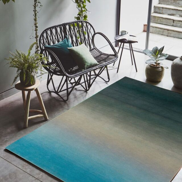 The Rug Shop UK Blue Handmade Wool Modern Plain Easy To Clean Cotton Backing Rug - Size: 70 cm x 240 cm - image 1