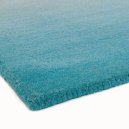 The Rug Shop UK Blue Handmade Wool Modern Plain Easy To Clean Cotton Backing Rug - Size: 70 cm x 240 cm - thumbnail 4