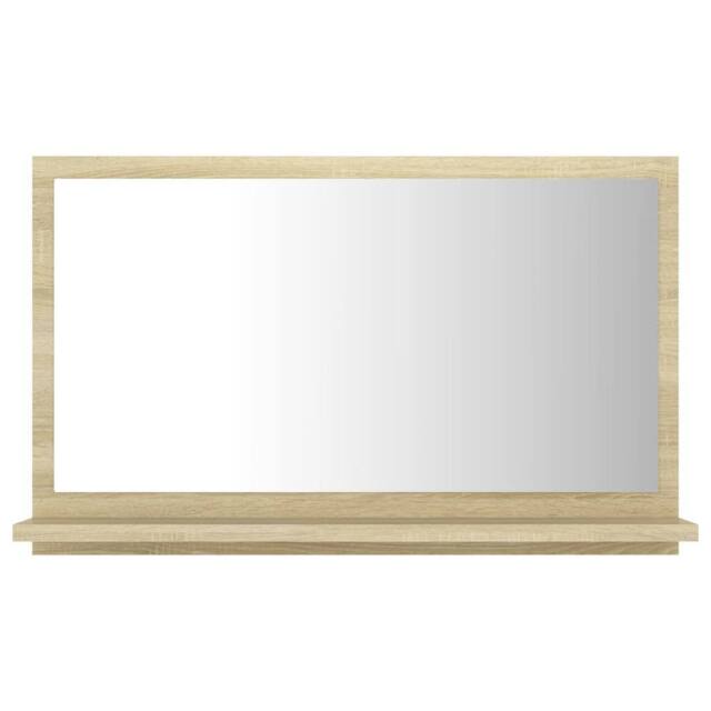 Berkfield Home Bathroom Mirror Sonoma Oak 60x10.5x37 cm Engineered Wood in Light Brown - image 1