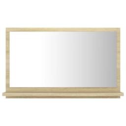 Berkfield Home Bathroom Mirror Sonoma Oak 60x10.5x37 cm Engineered Wood in Light Brown - thumbnail 1