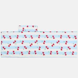 OHS Heart Cherries Beach Towel with Bag Quick Dry Absorbent Travel Spa in Baby Blue - thumbnail 4