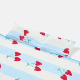 OHS Heart Cherries Beach Towel with Bag Quick Dry Absorbent Travel Spa in Baby Blue - thumbnail 5