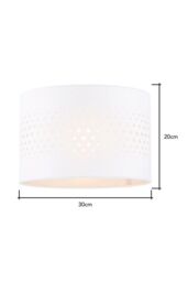 BHS Lighting Laser Cut Easy Fit Light Shade in White - Size: 30 cm diameter x 21 cm high - thumbnail 5