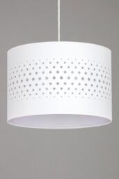 BHS Lighting Laser Cut Easy Fit Light Shade in White - Size: 30 cm diameter x 21 cm high - thumbnail 2