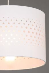 BHS Lighting Laser Cut Easy Fit Light Shade in White - Size: 30 cm diameter x 21 cm high - thumbnail 3