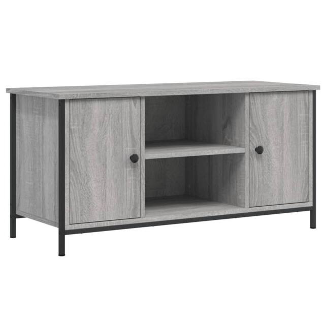 Berkfield Home TV Cabinet Grey Sonoma 100x40x50 cm Engineered Wood - Size: 100 x 40 x 50 cm - image 1
