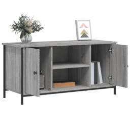 Berkfield Home TV Cabinet Grey Sonoma 100x40x50 cm Engineered Wood - Size: 100 x 40 x 50 cm - thumbnail 4