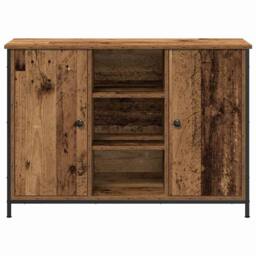 Berkfield Home Sideboard Old Wood 100x35x70 cm Engineered Wood & Steel in Brown - Size: 100 x 35 x 70 cm - thumbnail 6