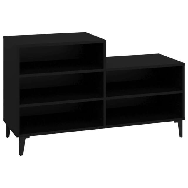 Berkfield Home Shoe Cabinet Black 102x36x60 cm Engineered Wood - Size: 102 x 36 x 60 cm - image 1