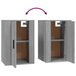 Berkfield Home Wall Mounted TV Cabinets 2 pcs Grey Sonoma 40x34.5x60 cm - thumbnail 9