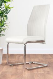FurnitureboxUK Giovani High Gloss & Glass Dining Table & 6 Lorenzo Chairs Set in White - thumbnail 5