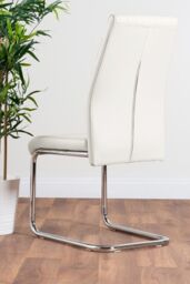 FurnitureboxUK Giovani High Gloss & Glass Dining Table & 6 Lorenzo Chairs Set in White - thumbnail 6