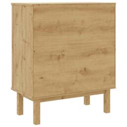 Berkfield Home Drawer Cabinet OTTA Brown&Grey 76.5x39.5x90cm Solid Wood Pine in Grey - Size: 76.5x39.5x90 cm - thumbnail 8