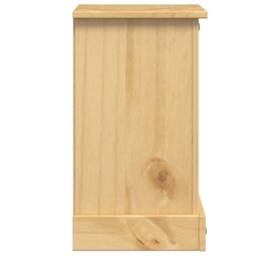 Berkfield Home Bedside Cabinet Corona 35x32.5x58 cm Solid Wood Pine in Light Tan - thumbnail 5