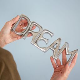 Paper High Reclaimed Metal Dream Sign in Silver - thumbnail 2