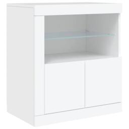 Berkfield Home Sideboard with LED Lights White 181.5x37x67 cm - thumbnail 9