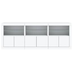 Berkfield Home Sideboard with LED Lights White 181.5x37x67 cm - thumbnail 6