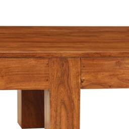 Berkfield Home Coffee Table Solid Acacia Wood Honey Finish 100x50x30 cm in Brown - Size: 100 x 50 x 30 cm - thumbnail 5