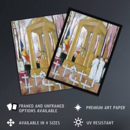 "Artery8 Maurice Denis Mass at the Tomb of Ernest Psichari Wall Art Print - Size: W12"" x H16""" - thumbnail 2