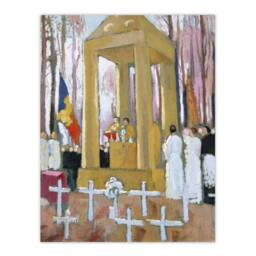 "Artery8 Maurice Denis Mass at the Tomb of Ernest Psichari Wall Art Print - Size: W12"" x H16""" - thumbnail 1