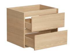 Vente-unique Wall-Hung Vanity Unit - Oak Veneer - 60 Cm - MILIPAM in Light Oak - thumbnail 7