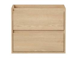 Vente-unique Wall-Hung Vanity Unit - Oak Veneer - 60 Cm - MILIPAM in Light Oak - thumbnail 2
