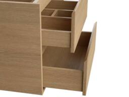 Vente-unique Wall-Hung Vanity Unit - Oak Veneer - 60 Cm - MILIPAM in Light Oak - thumbnail 9