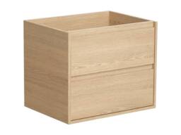 Vente-unique Wall-Hung Vanity Unit - Oak Veneer - 60 Cm - MILIPAM in Light Oak - thumbnail 6