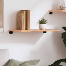 Berkfield Home Beautiful Wall Shelf Light Brown 60x40x2 cm Treated Solid Wood Oak - Size: 60 x 40 x 2 cm - thumbnail 1