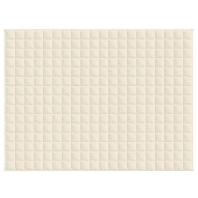 Berkfield Home Weighted Blanket Light Cream 152x203 cm 11 kg Fabric - image 1