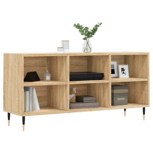 Berkfield Home TV Cabinet Sonoma Oak 103.5x30x50 cm Engineered Wood in Light Oak - image 1