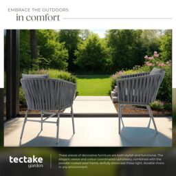 tectake Accent Chair Valeiras in Dark Grey - Size: 4 Person - thumbnail 4