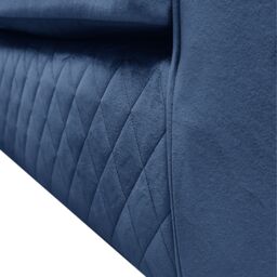 Furnishings For Less UK Victoria Soft Plush Velvet 3 to 4 Seater L Shaped Corner Sofa Right Hand Facing - Scatter Back in Blue - thumbnail 3