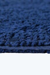 Homescapes Luxury Square Bath Mat 1600GSM 100% Cotton Reversible Shower Mat, 50cm in Navy - thumbnail 5