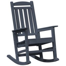 Berkfield Home Garden Rocking Chairs 2 pcs Navy Blue 70x92x107.5 cm HDPE - thumbnail 4